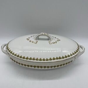 Vintage Wood & Sons Oval Covered‎ Vegetable Serving Bowl & Lid Handles England